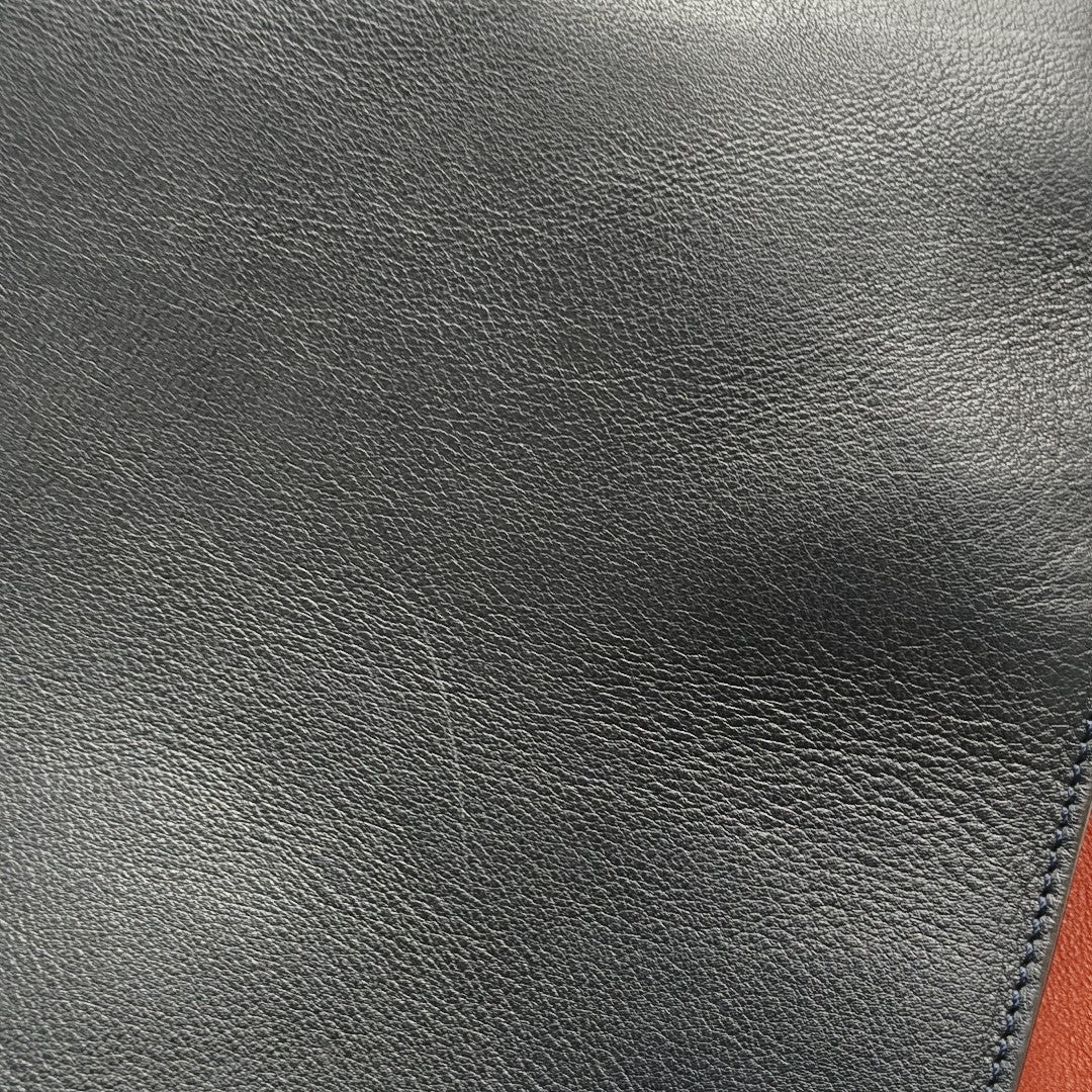 Calfskin Top Handle Bag Blue