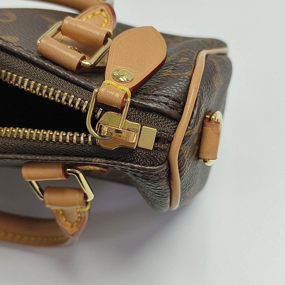 SPEEDY Nano Monogram lona revestida marrón