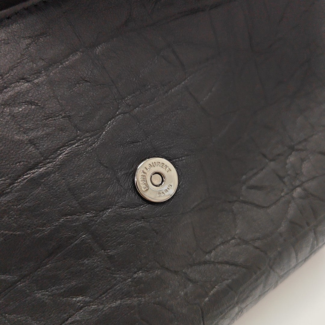 Calfskin Shoulder Bag Black