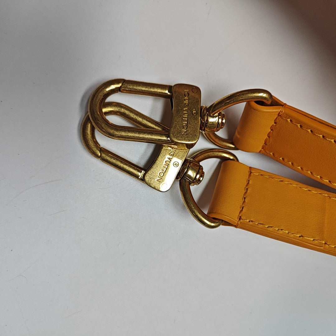 Coated Canvas Top Handle Bag 45 Yellow