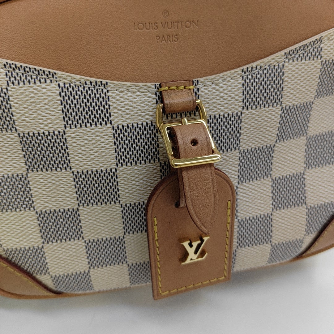 DEAUVILLE Mini Damier Azur Coated Canvas White