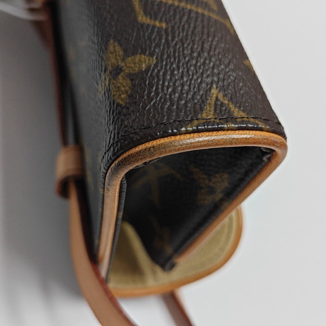 FLORENTINE Monogram Coated Canvas Brown