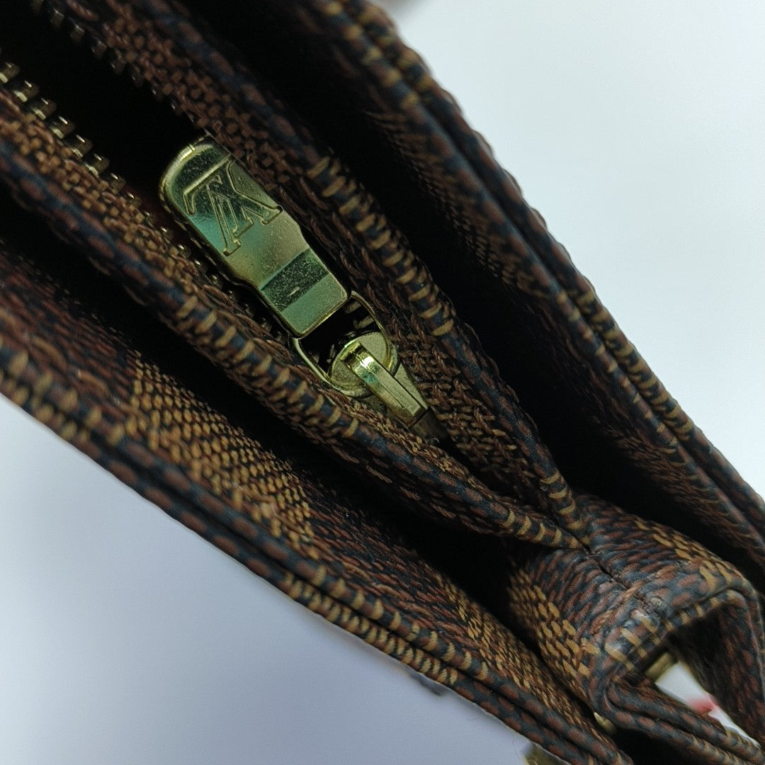 AUBAGNE Damier Ebene Coated Canvas Brown