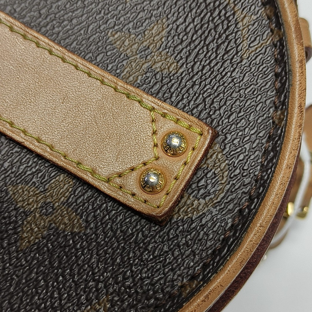 BOITE CHAPEAU Mini Monogram Coated Canvas Brown