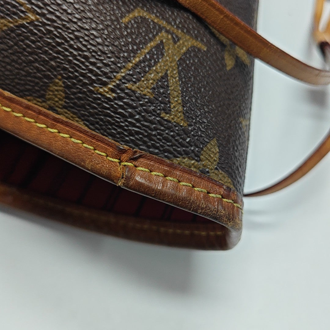 NEVERFULL MM Monogram Coated Canvas Brown