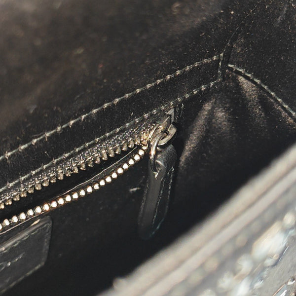 Lady Dior Mini Cannage Silk Satin Black