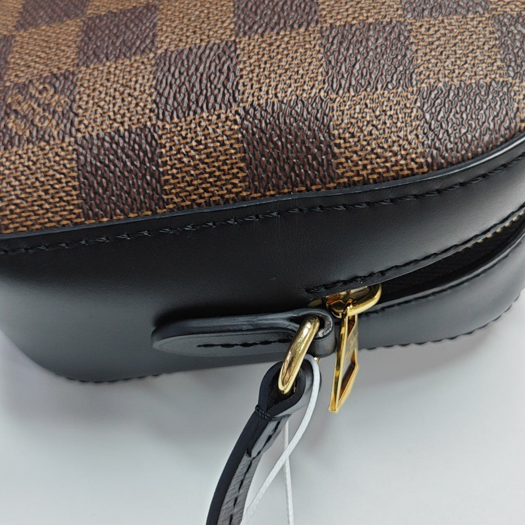SANTA MONICA Damier Ebene Coated Canvas Brown