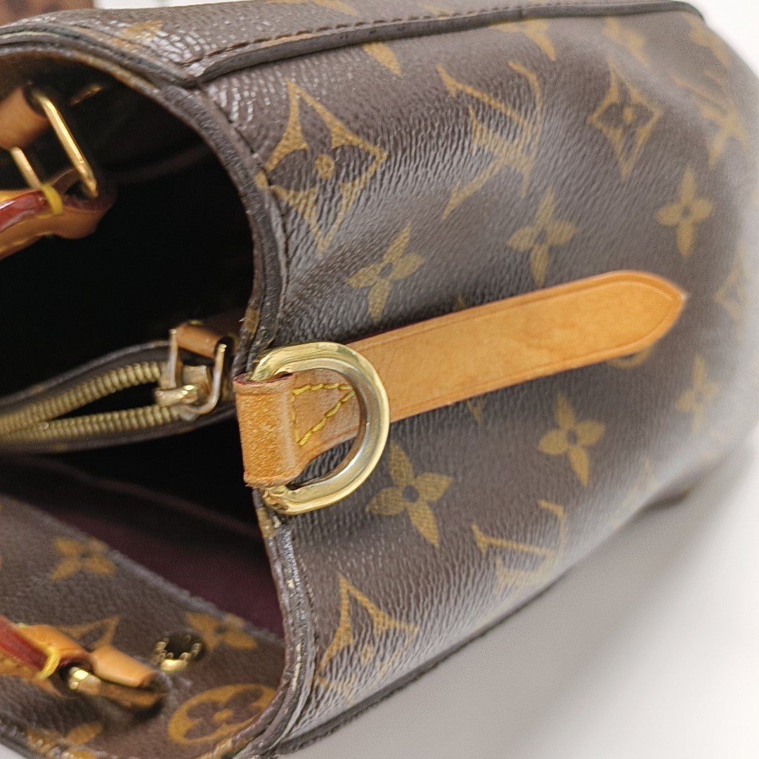 MONTAIGNE BB Monogram Coated Canvas Brown