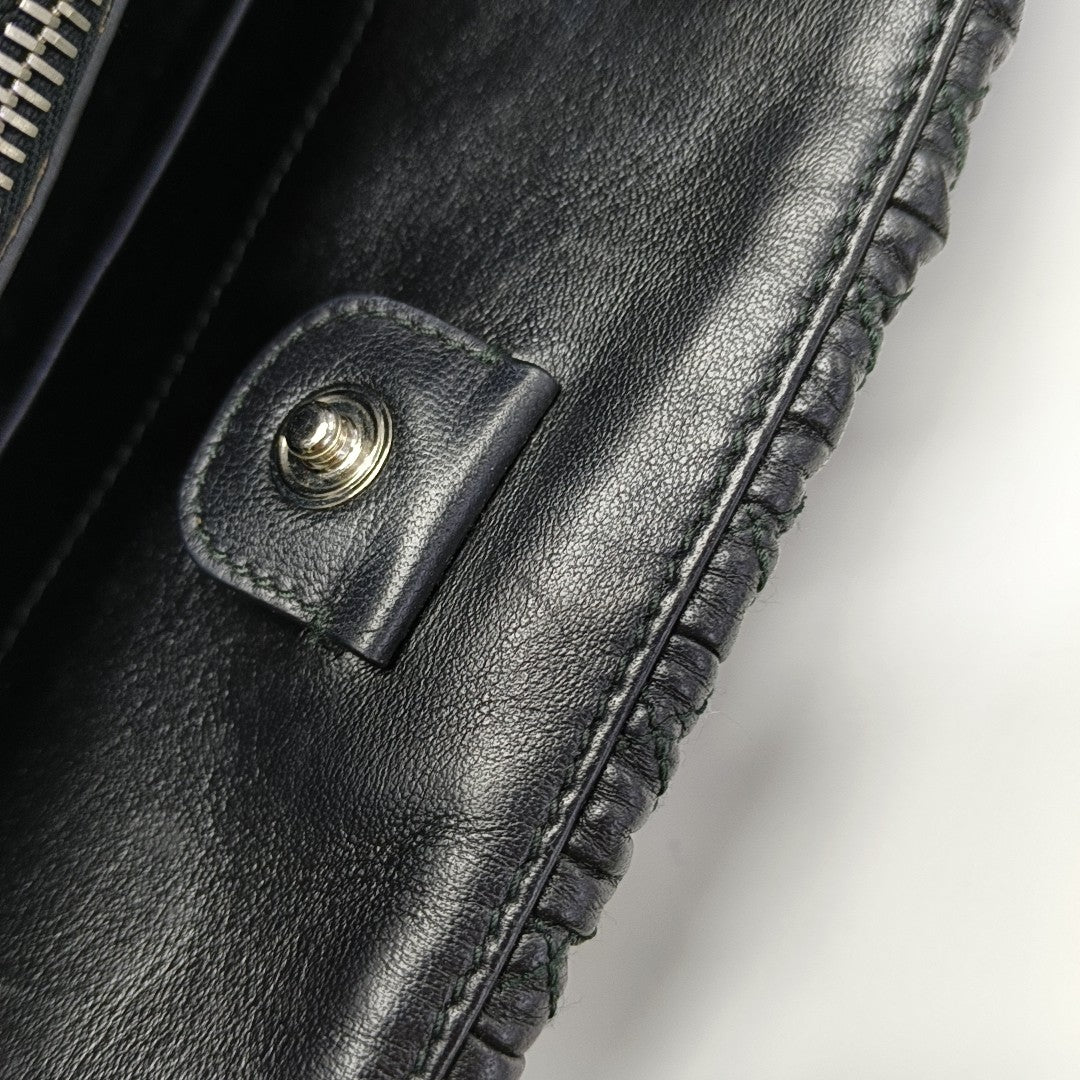 Lambskin Top Handle Bag Black