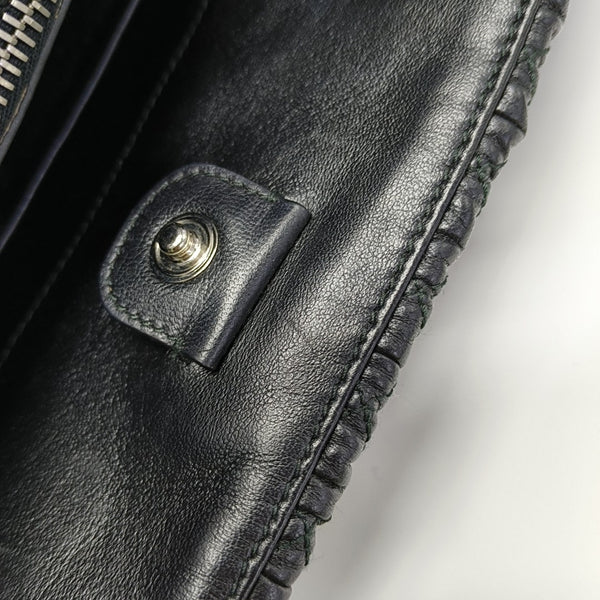 Lambskin Top Handle Bag Black