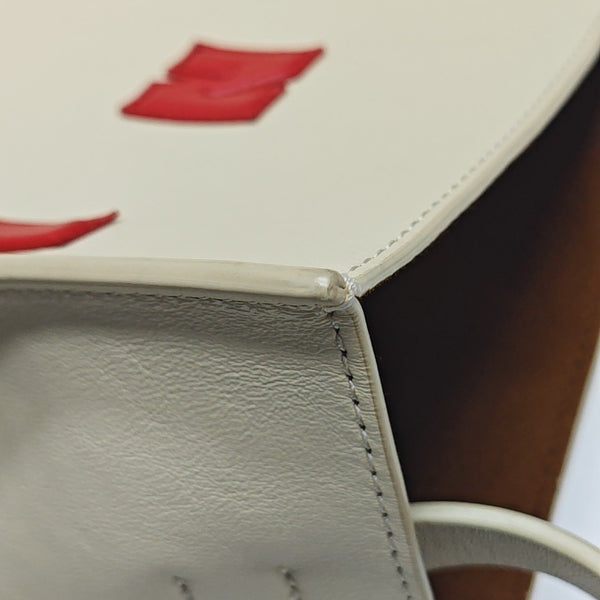 Calfskin Shoulder Bag Small White