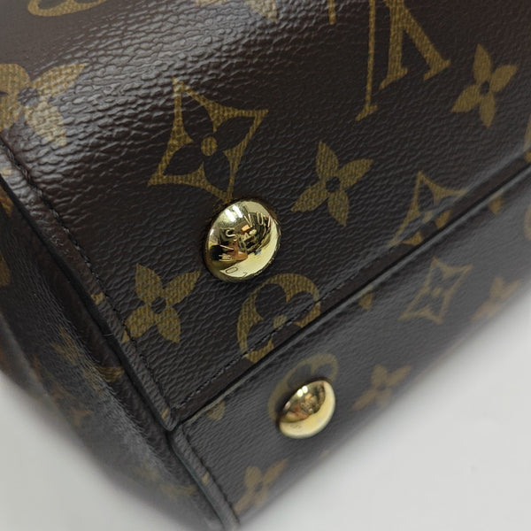 CLUNY MM Monogram Coated Canvas Brown