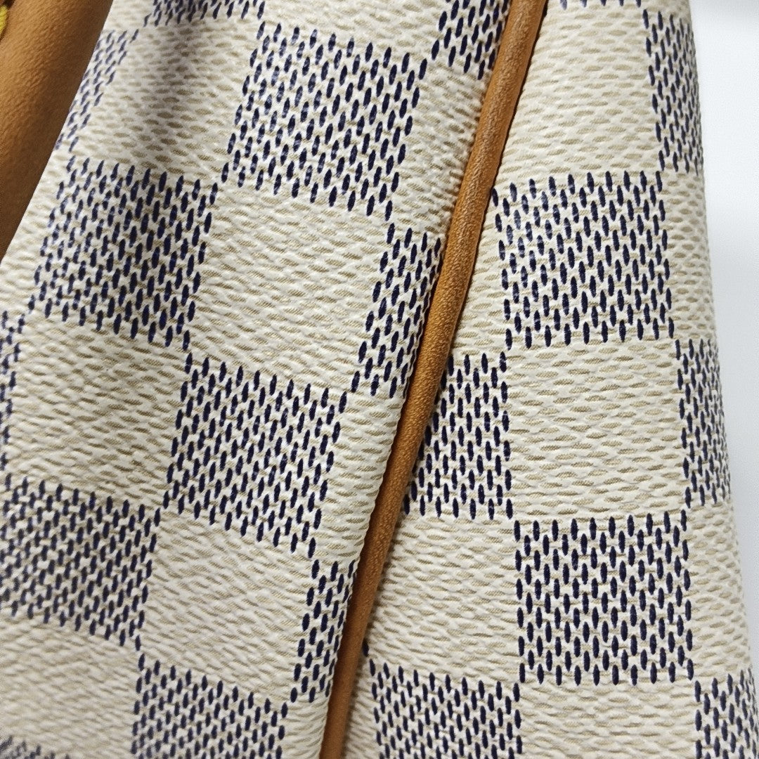 FIGHERI Damier Azur Coated Canvas White