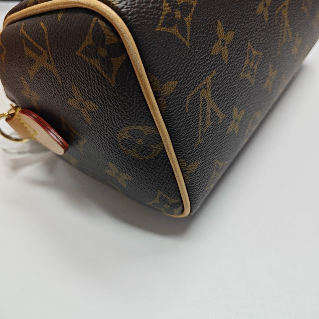 SPEEDY 20 Monogram Coated Canvas Brown