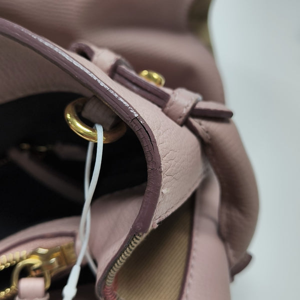The Banner Medium Calfskin Pink