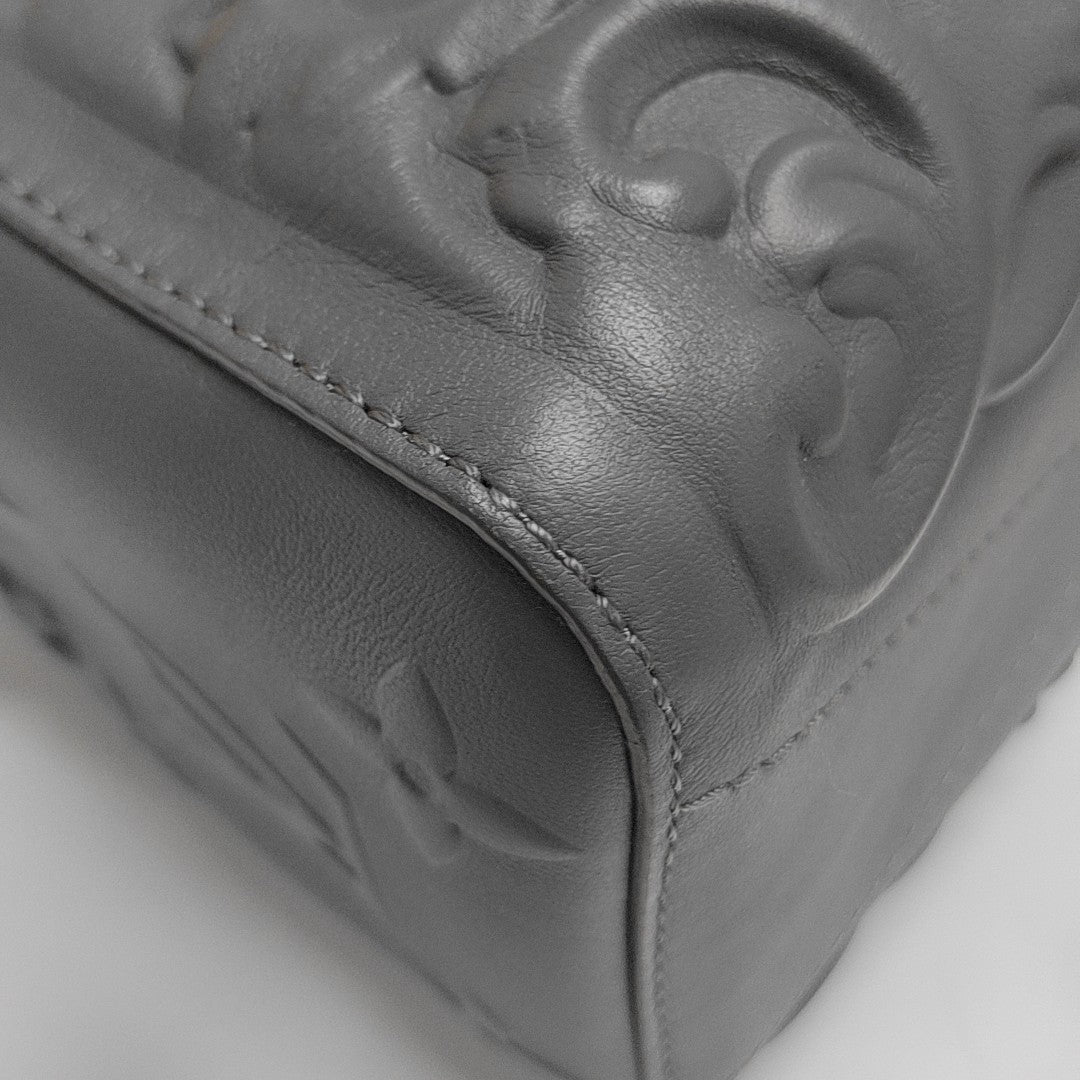 KEEPALL GM Monogram Calfskin Gray
