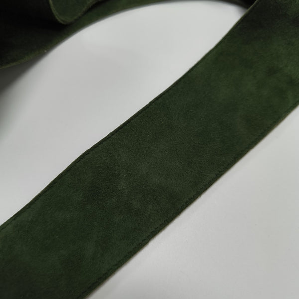 Suede Top Handle Bag Green