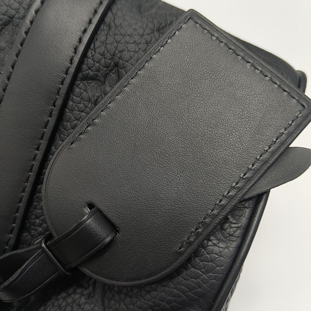 KEEPALL 25 Monogram Calfskin Black