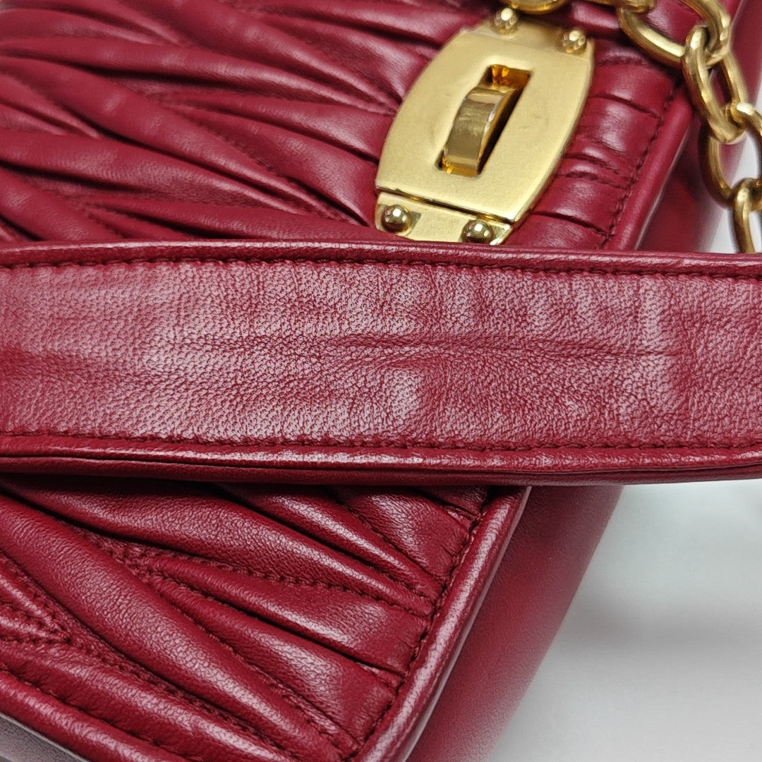 Crystal Quilted Lambskin Red