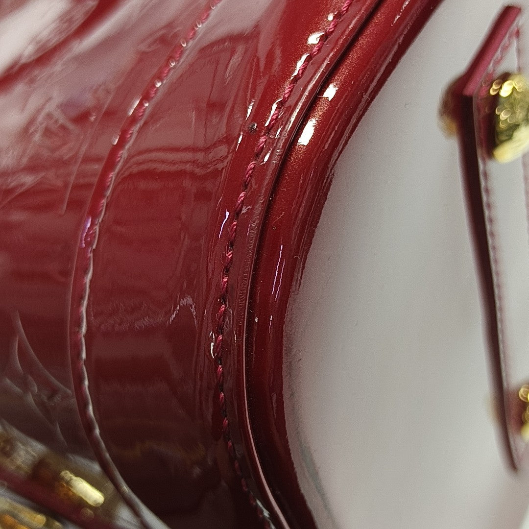 ALMA GM Monogram Patent Leather Red