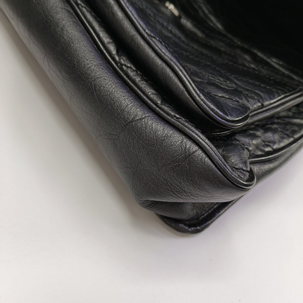 NIKI Large Chevron Calfskin Black
