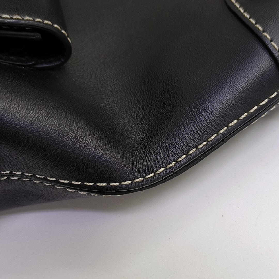 Calfskin Shoulder Bag Black