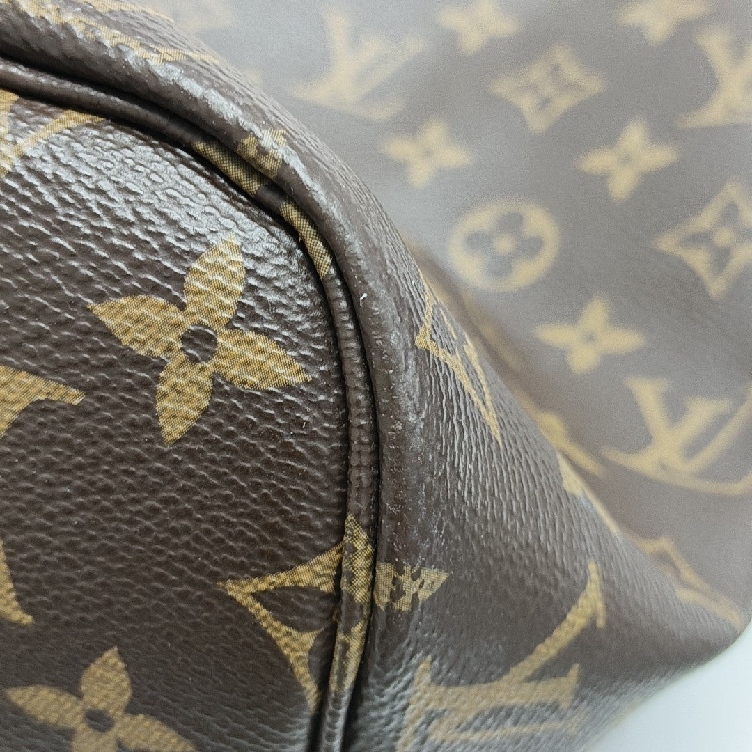NEVERFULL MM Monogram Coated Canvas Brown