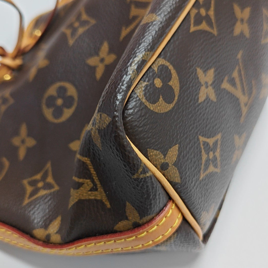 NÉONOÉ Nano Monogram Coated Canvas Brown
