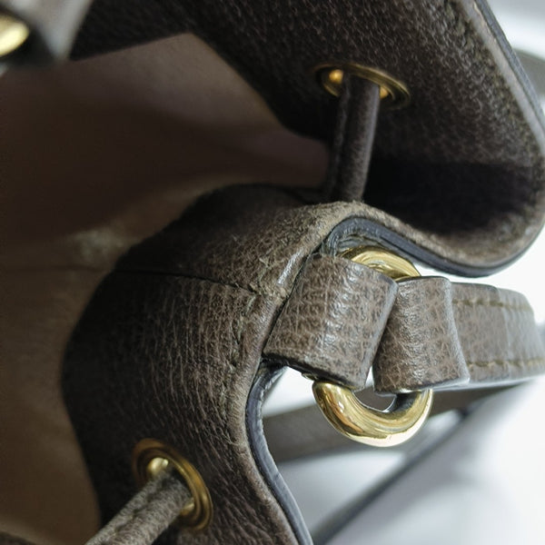 Ophidia Mini Monogram Coated Canvas Beige