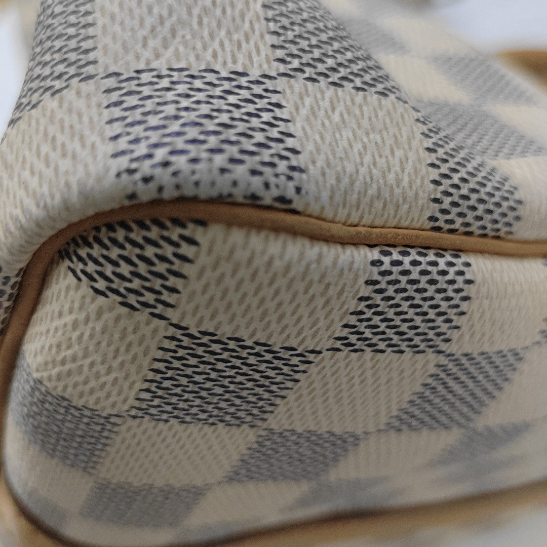 SPEEDY 30 Damier Azur Coated Canvas White