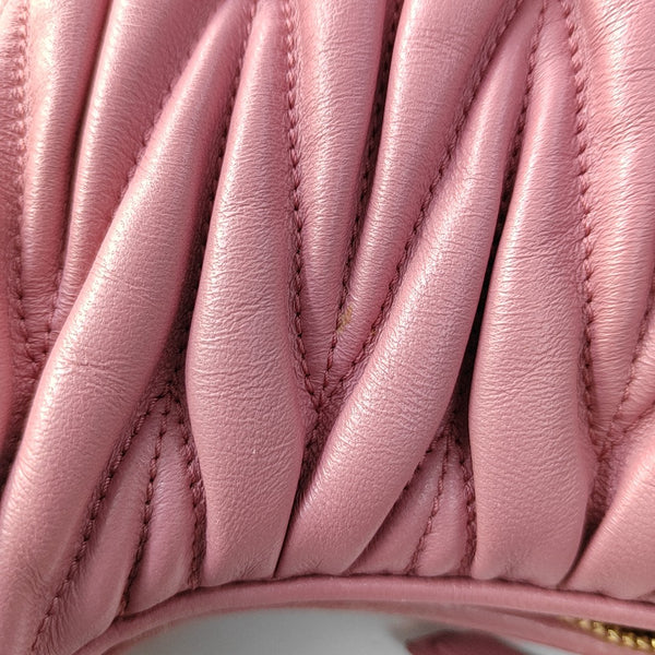 Wander Matelassé Small Quilted Lambskin Pink