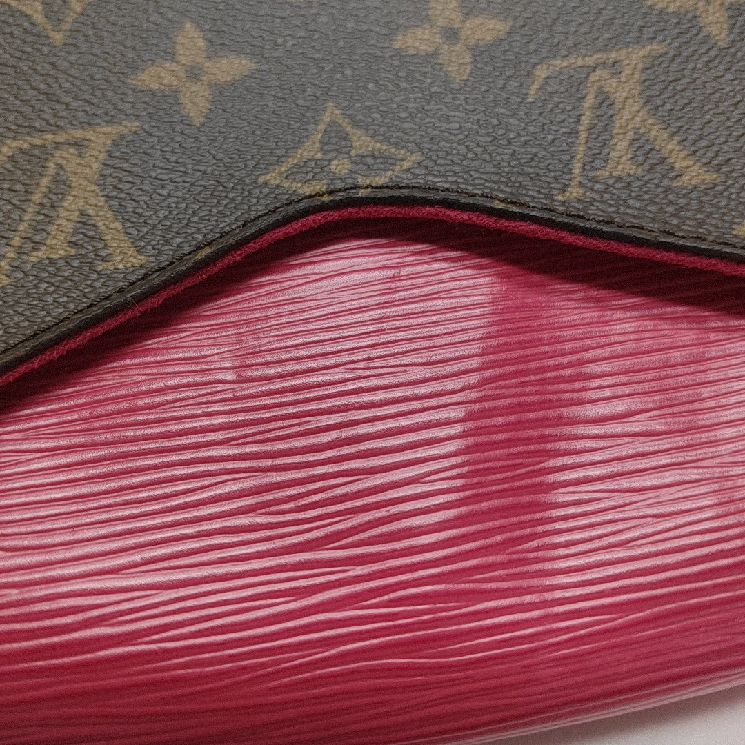 SAINT MICHEL Monogram Coated Canvas Red