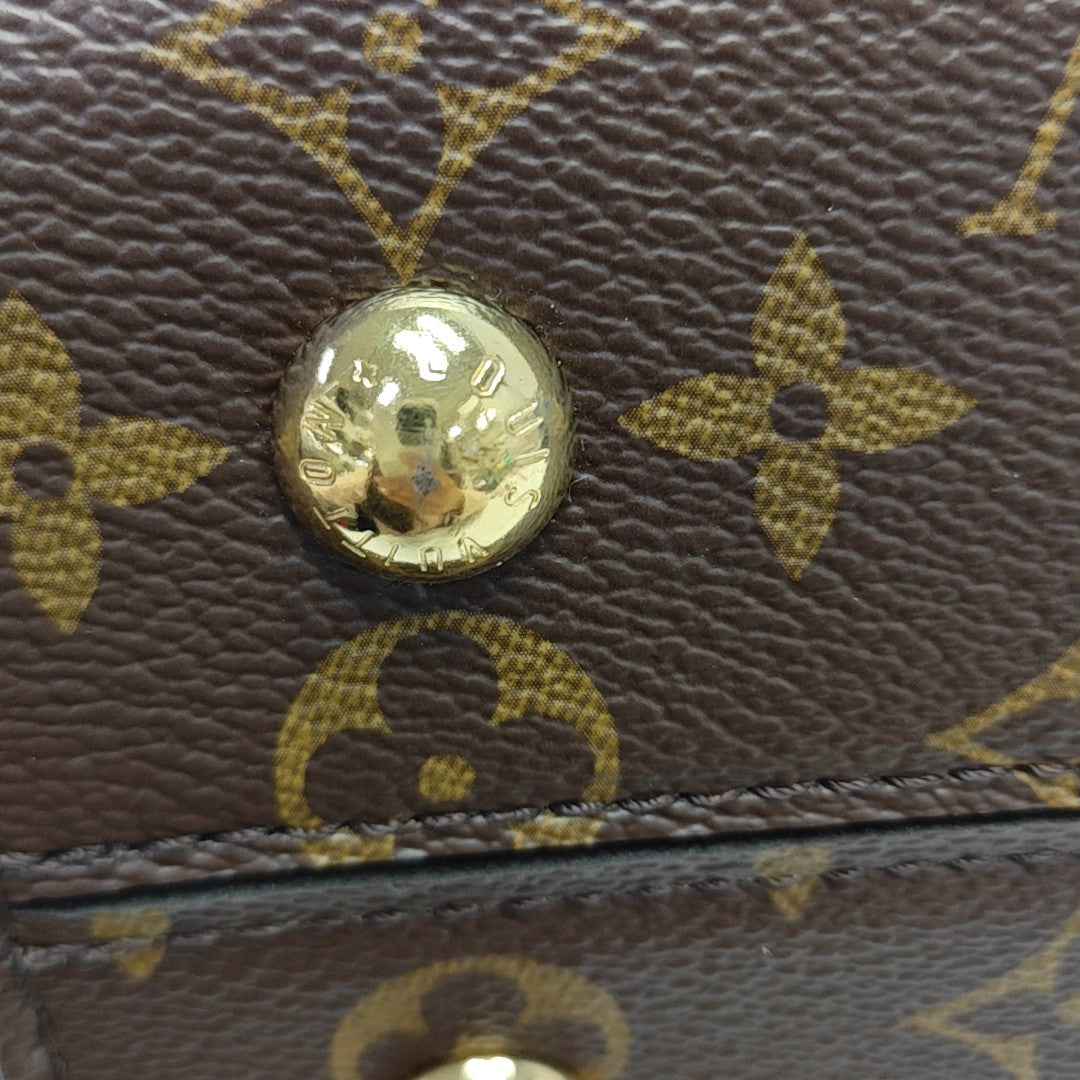 CLUNY MM Monogram Coated Canvas Brown