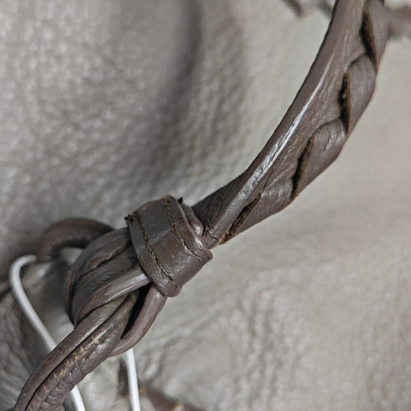 Calfskin Bucket Bag Gray