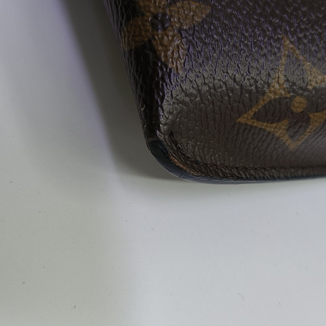 Coated Canvas Shoulder Bag Brown