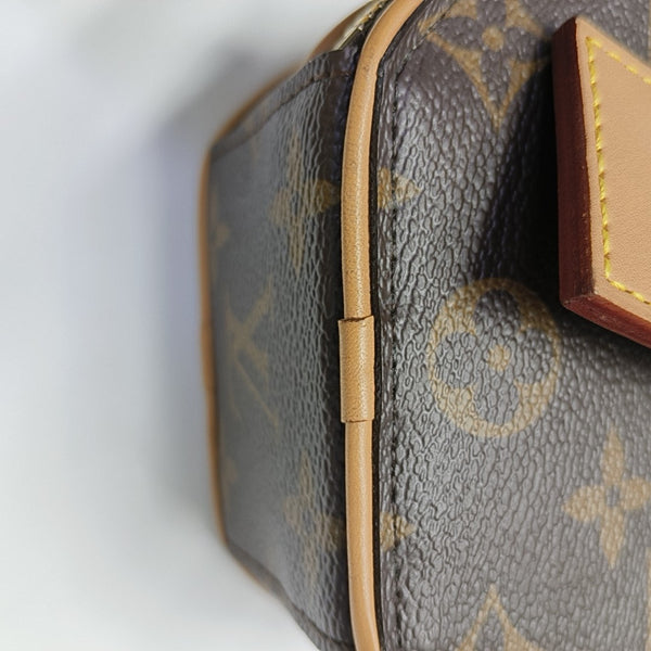 BOITE CHAPEAU Mini Monogram Coated Canvas Brown