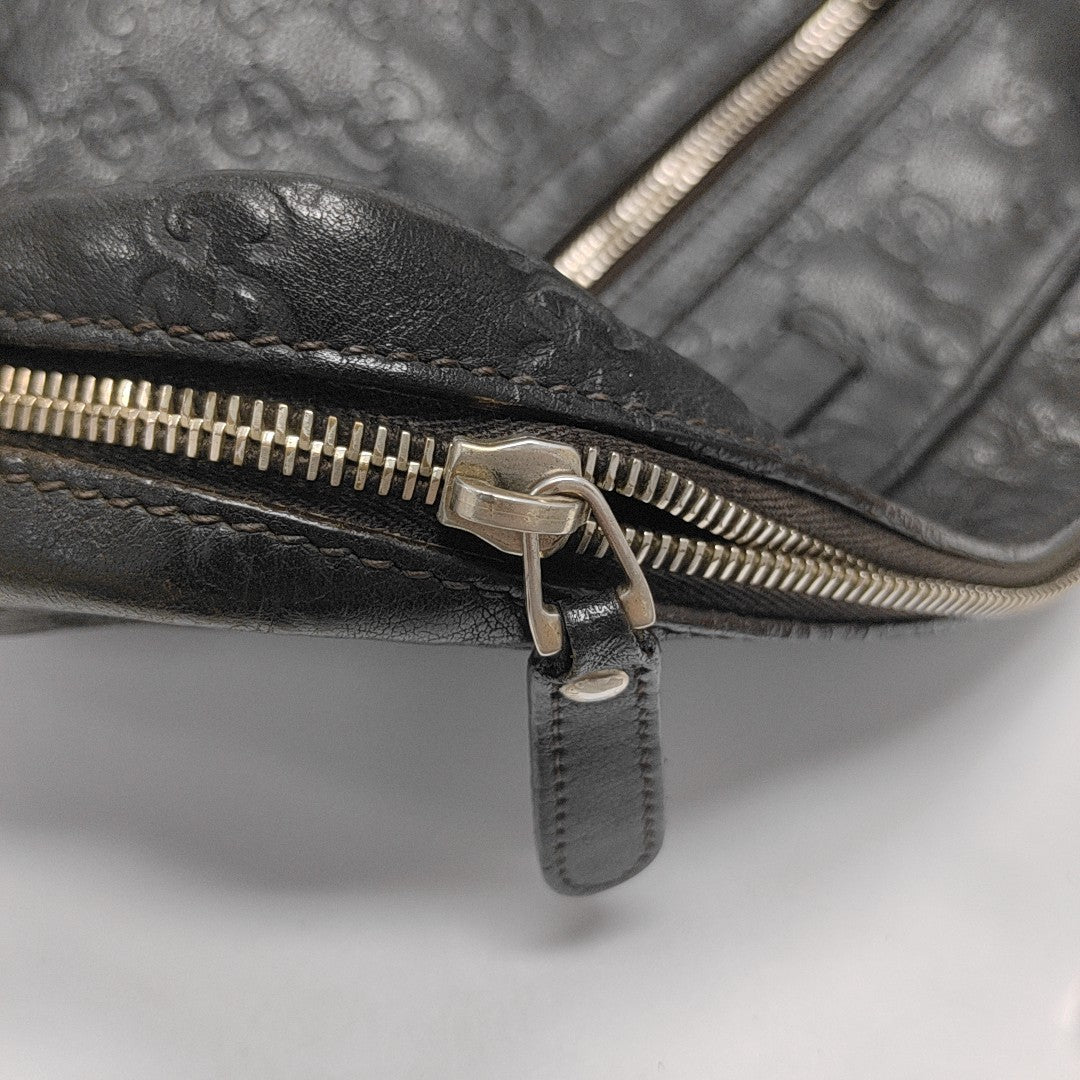 Monogram Calfskin Shoulder Bag Black