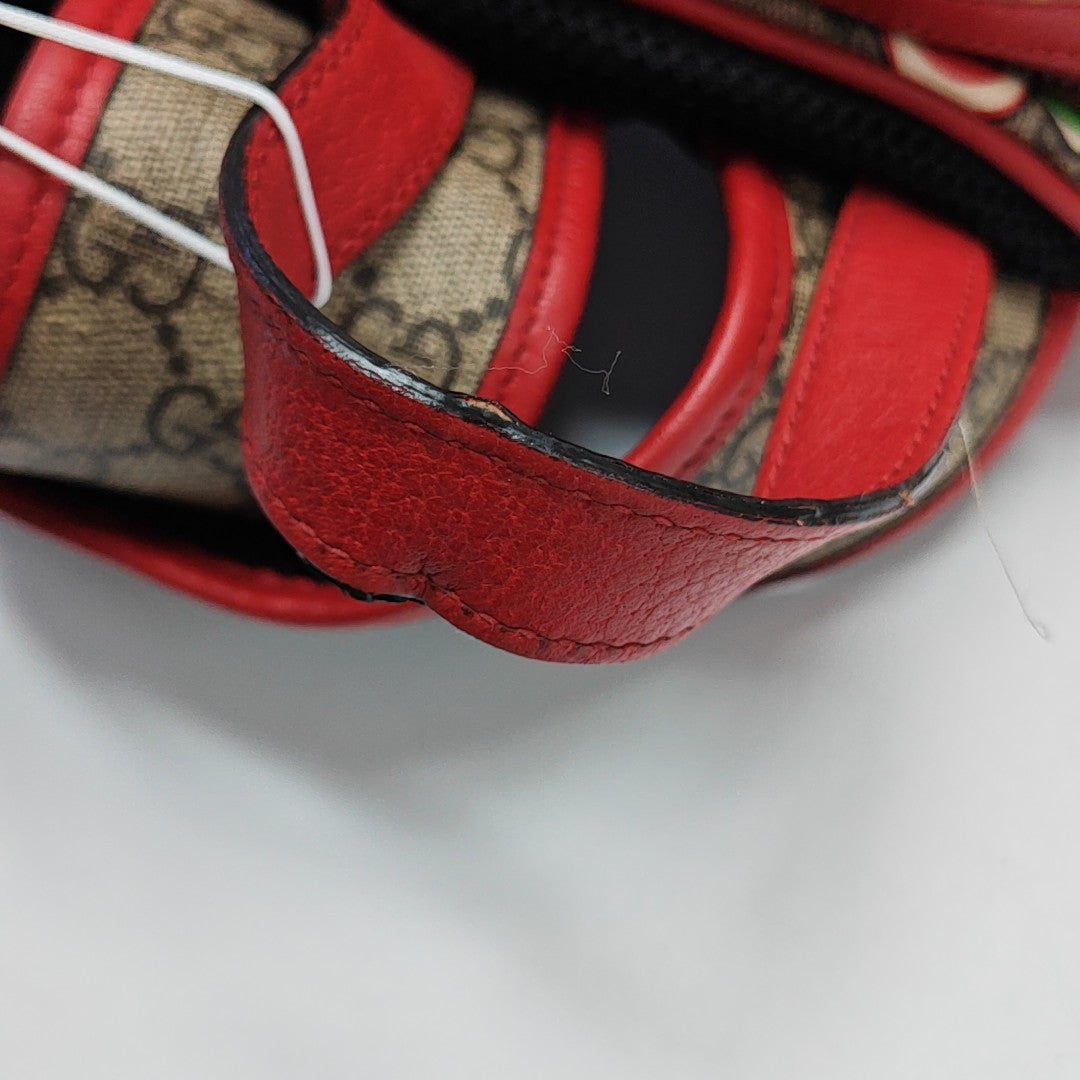 GG Supreme Small Monogram Coated Canvas Beige