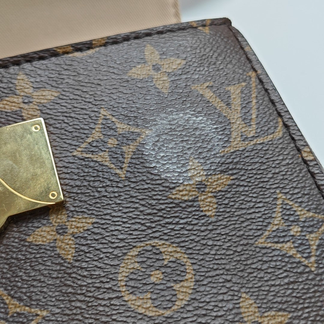 CLUNY PM Monogram Coated Canvas Brown