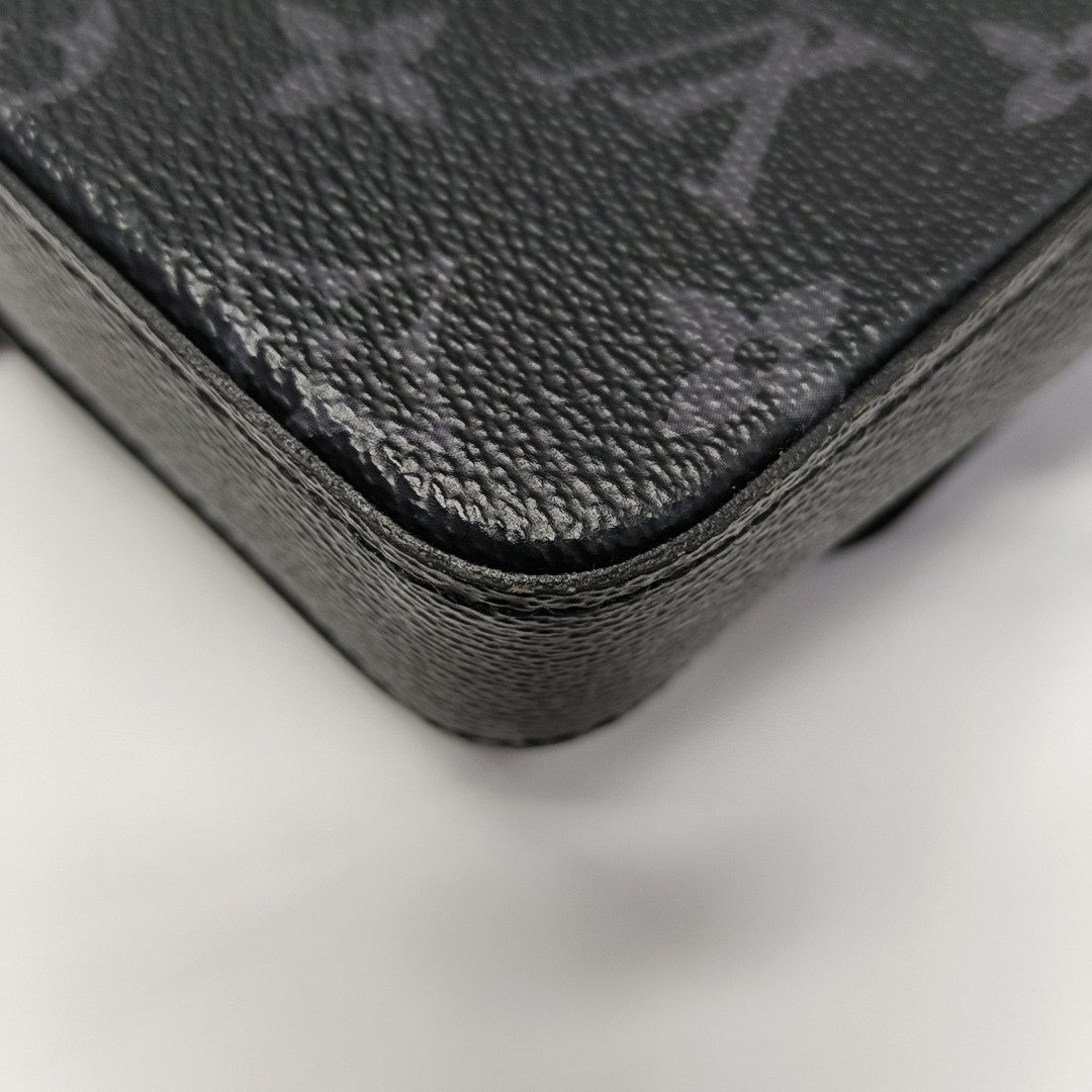 MONTSOURIS Mini Monogram Coated Canvas Black