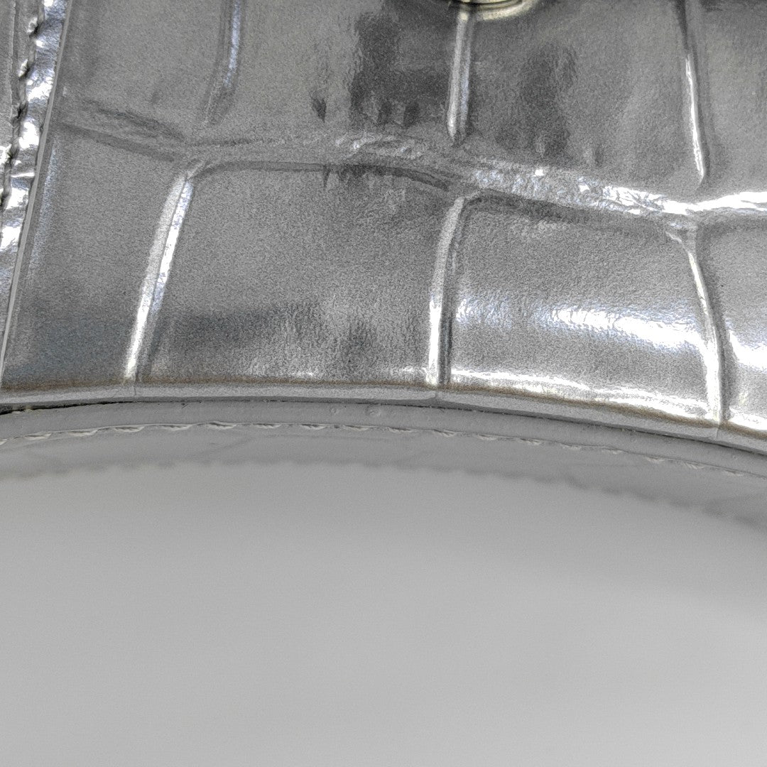 Hourglass Mini Calfskin Silver