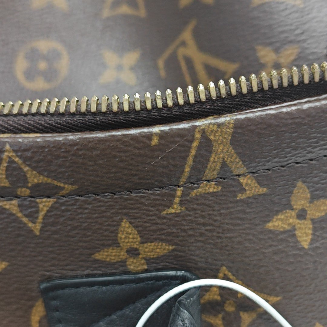 Monogram Coated Canvas Backpack Brown