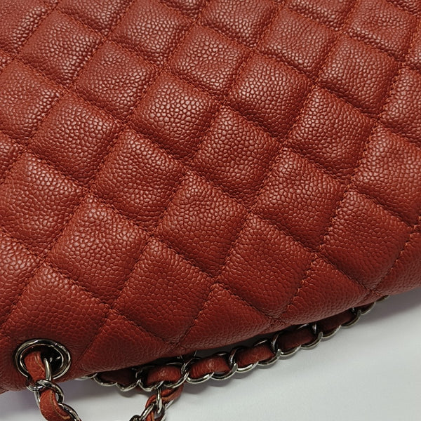 COCO SPORRAN Quilted Grained Calfskin Orange
