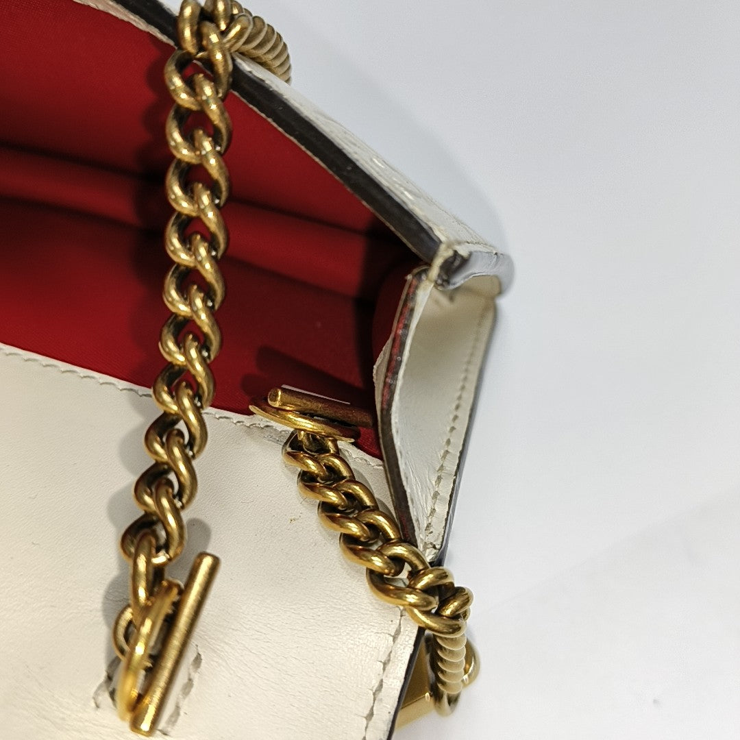 GG Supreme Mini Calfskin White