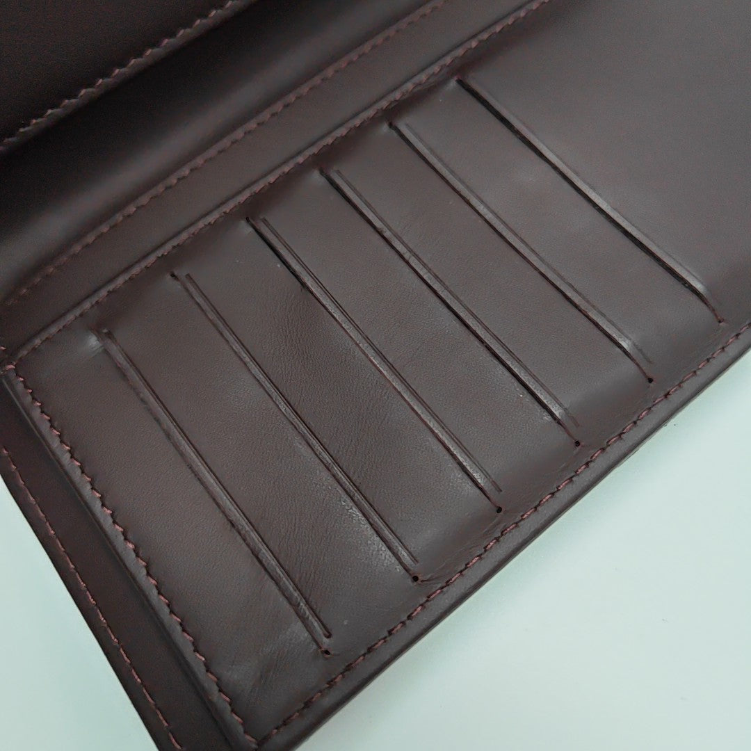 Quilted Grained Calfskin Wallet Black