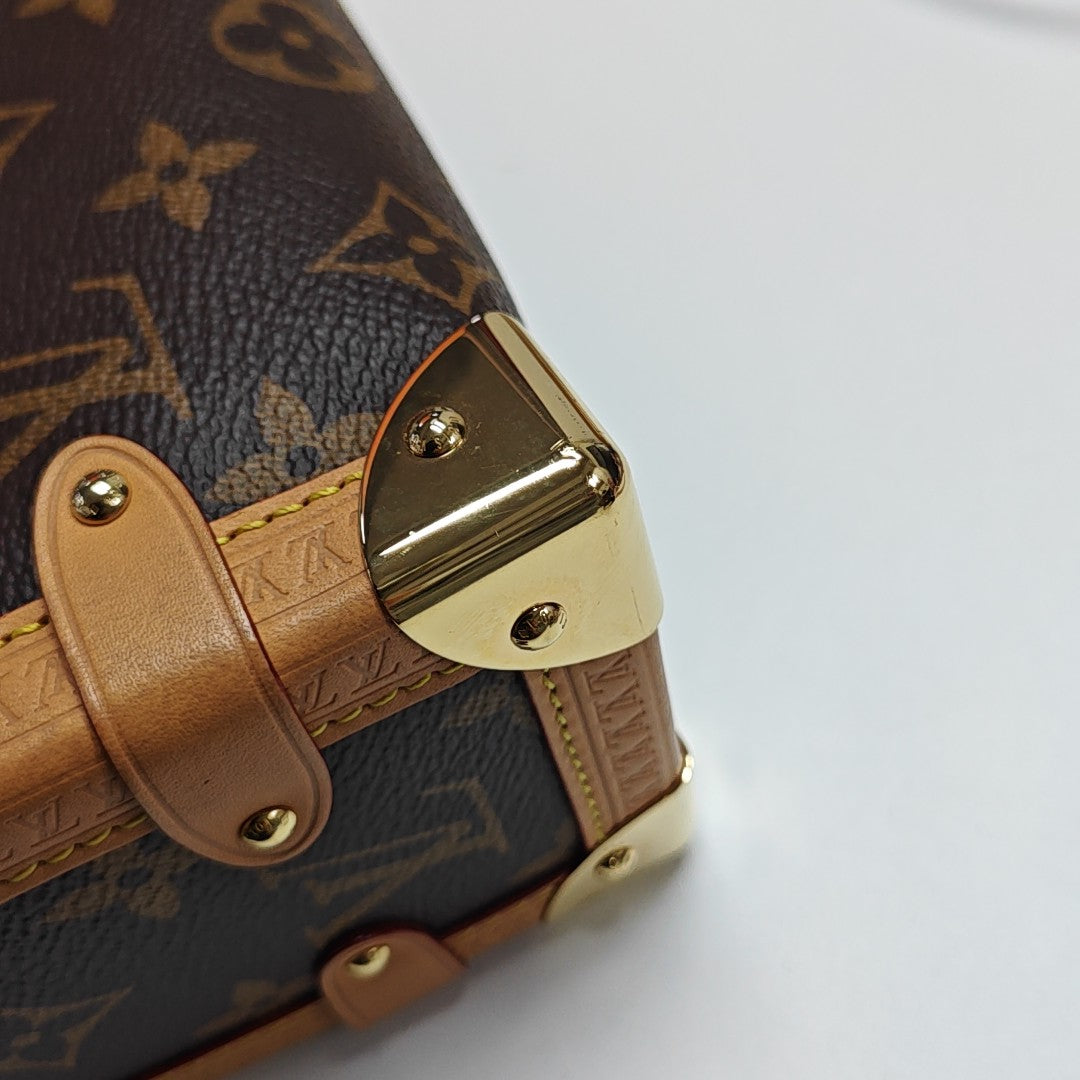SIDE TRUNK MM Monogram Coated Canvas Brown