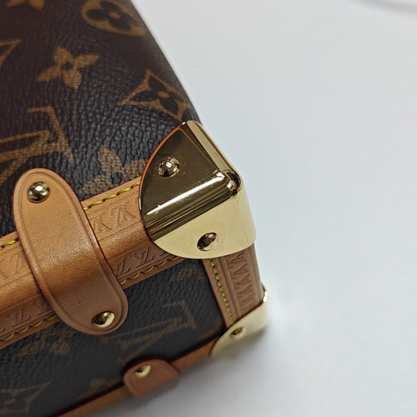 SIDE TRUNK MM Monogram Coated Canvas Brown