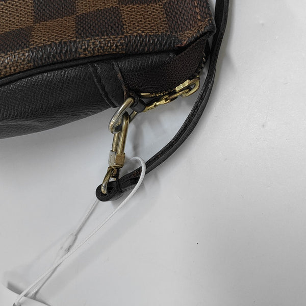 TROUSSE MAKE UP Damier Ebene Coated Canvas Brown