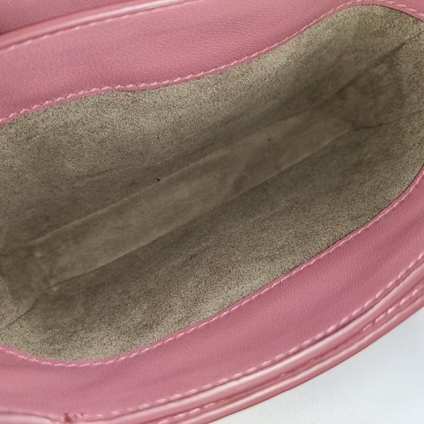 Patent Leather Shoulder Bag Beige