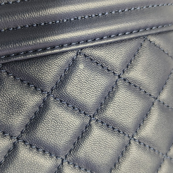 BOY CHANEL Medium Quilted Calfskin Blue